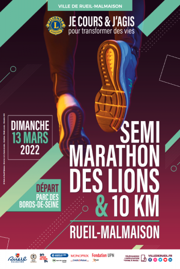 Affiche semi marathon des lions - Fondation Université Paris Nanterre - Fondation UPN - FUPN